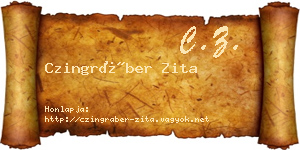Czingráber Zita névjegykártya