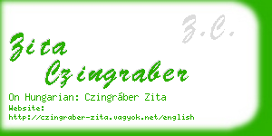 zita czingraber business card