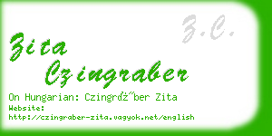 zita czingraber business card